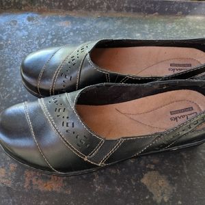 Clarks Evianna Black Comfort Flats Black 7.5 W